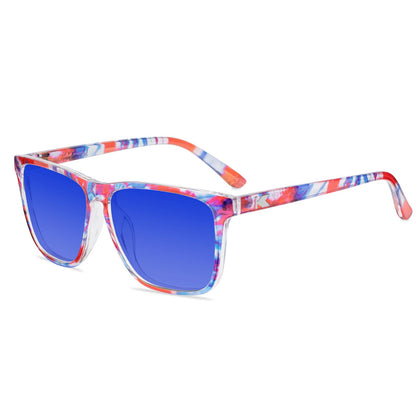 Live Free or Tie-Dye Fast Lanes Prescription Sunglasses with Blue Lens, Flyover
