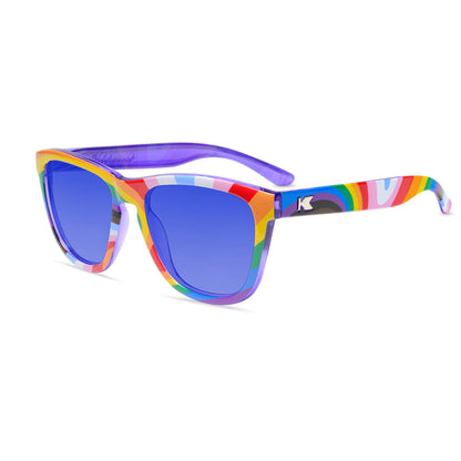 Loud and Proud Premiums Prescription Sunglasses with Blue Lens, Flyover 