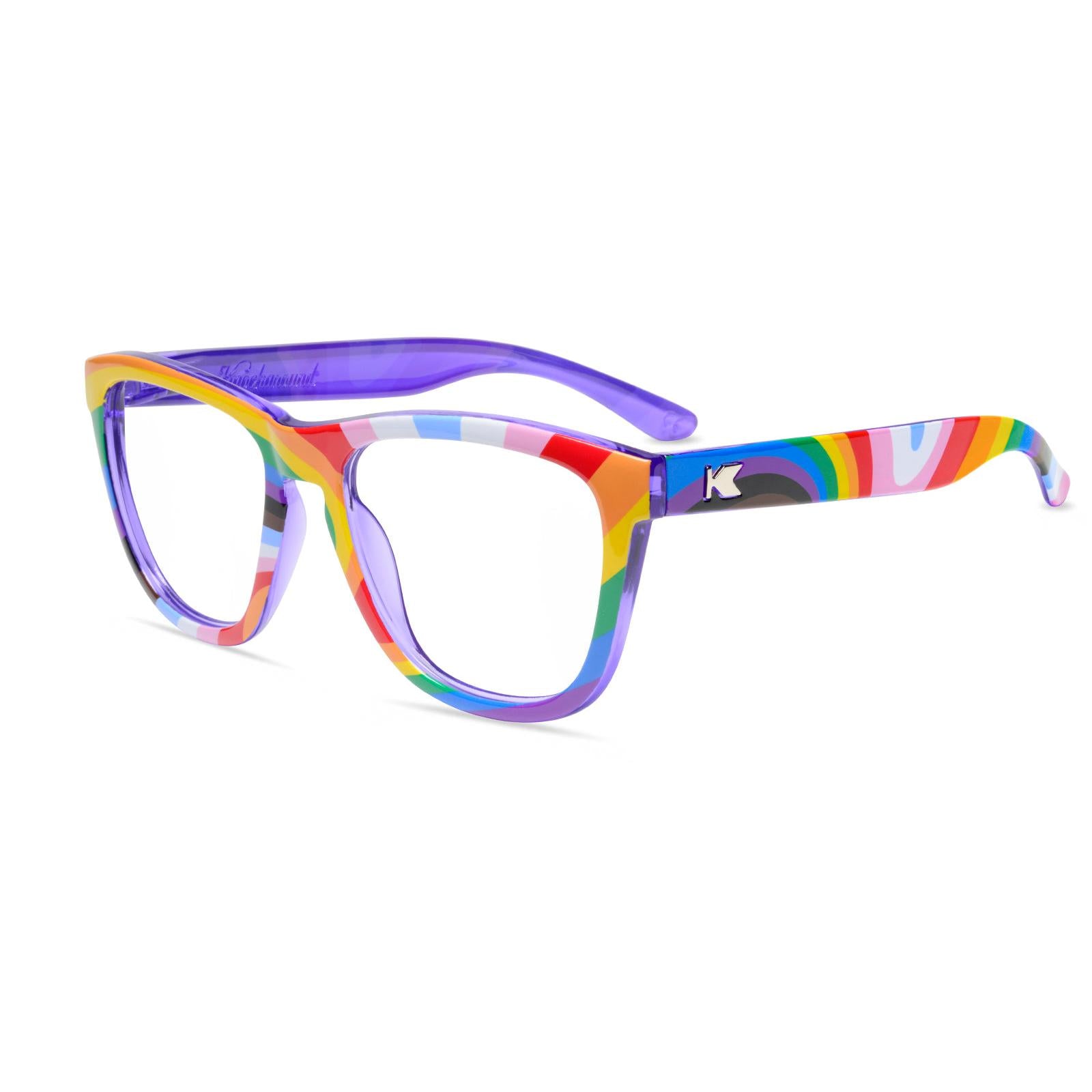 Loud and Proud Premiums Prescription Sunglasses with Clear Lens, Flyover 