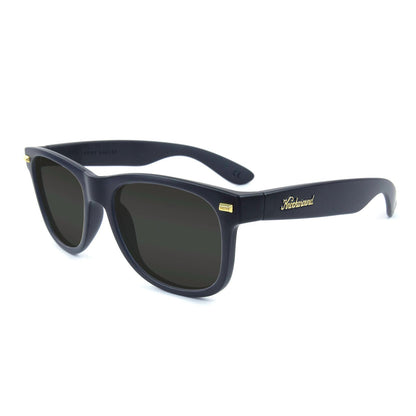 Matte Black Fort Knocks Prescription Sunglasses with Grey Lens, Flyover 