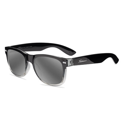 Obsidian Fort Knocks Prescription Sunglasses with Silver Lens, Flyover