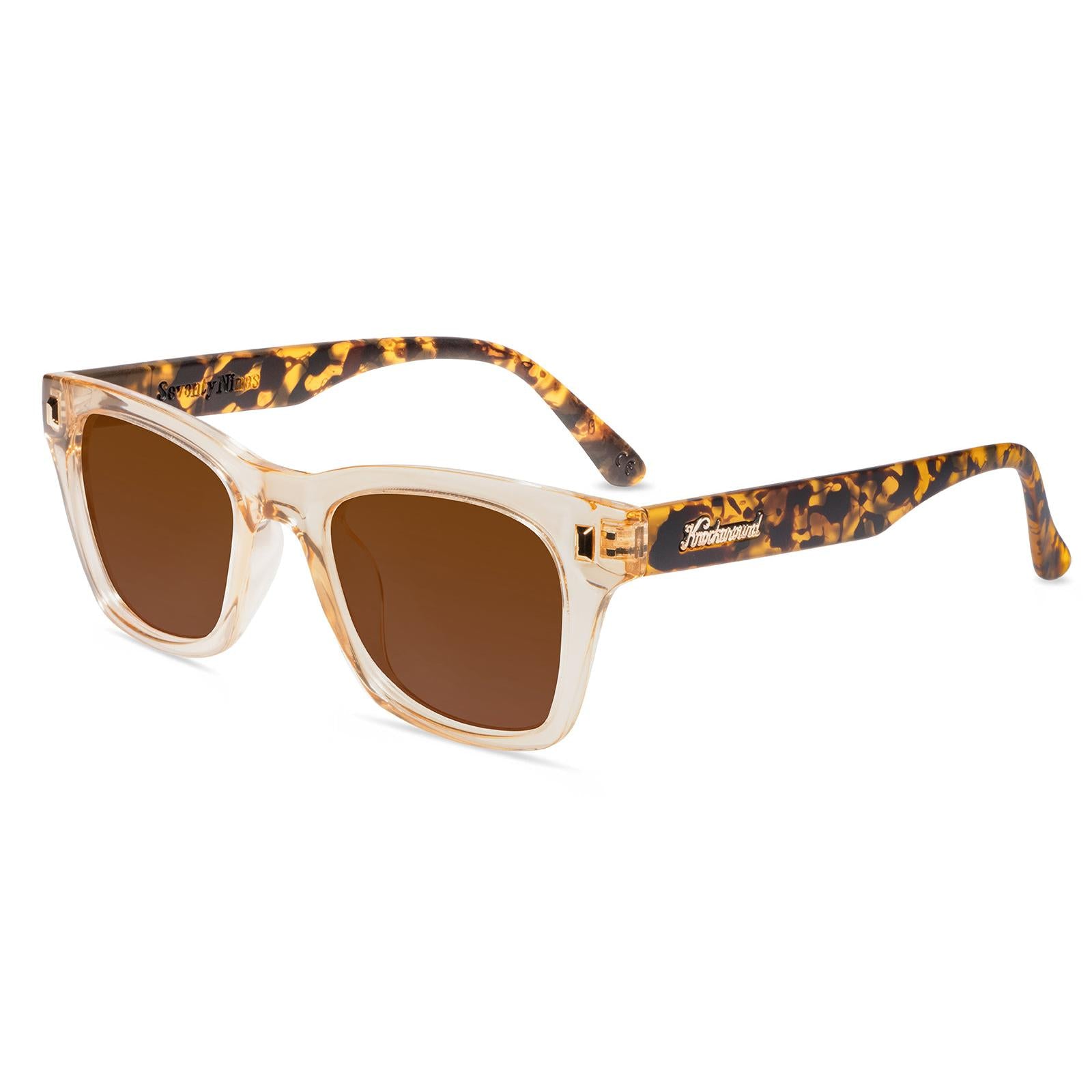 On The Rocks Seventy Nines Prescription Sunglasses with Brown Lens, Flyover