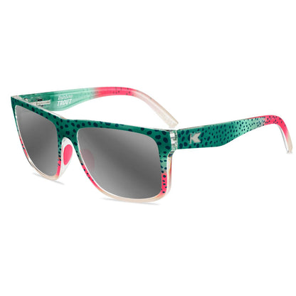 Rainbow Trout Torrey Pines Sport Prescription Sunglasses with Silver Lens, Flyover