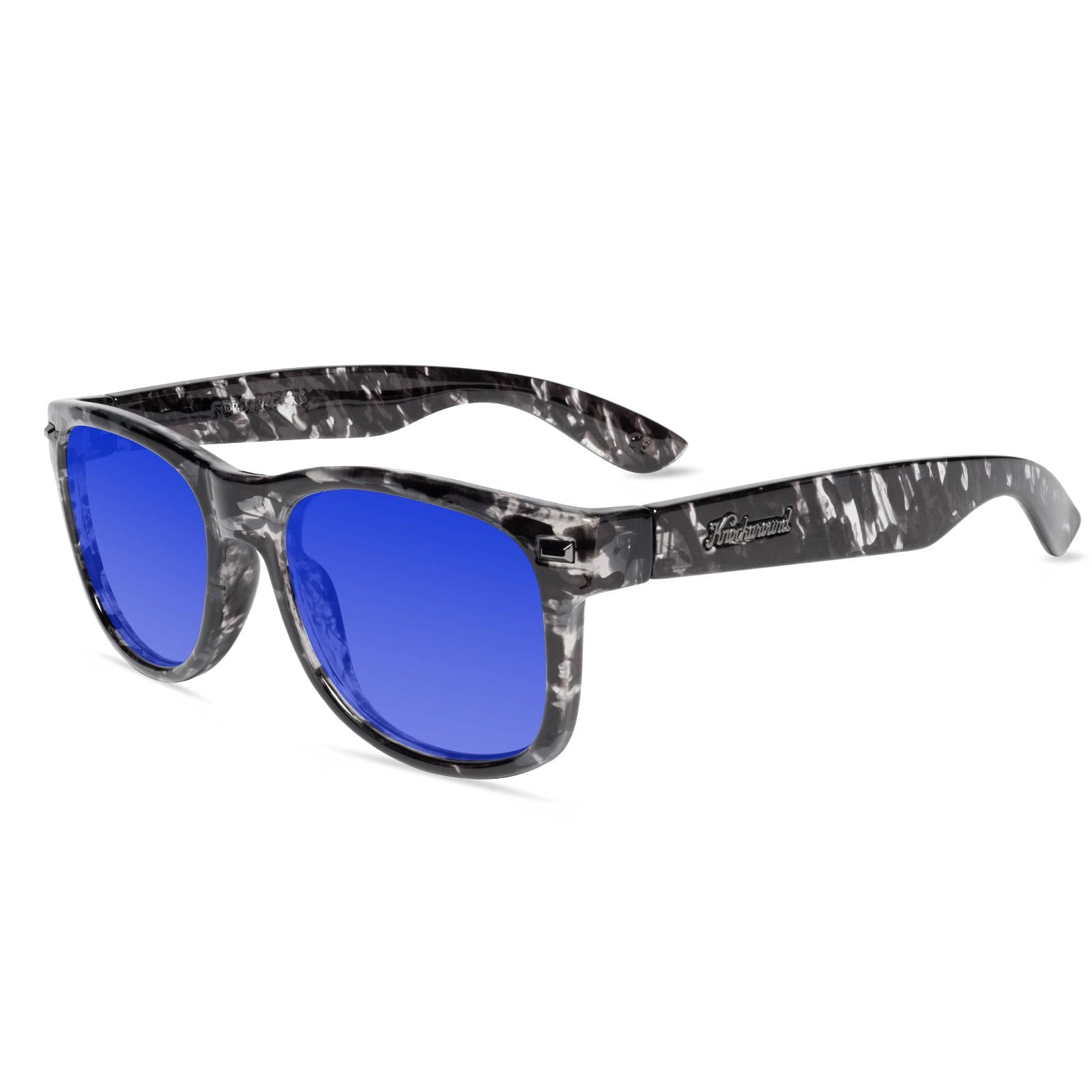 Smoke Signal Fort Knocks Prescription Sunglasses with Blue Lens, Flyover 