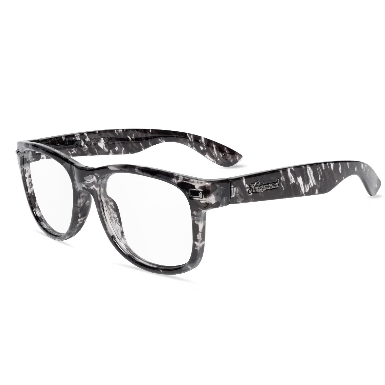 Smoke Signal Fort Knocks Prescription Sunglasses with Clear Lens, Flyover 
