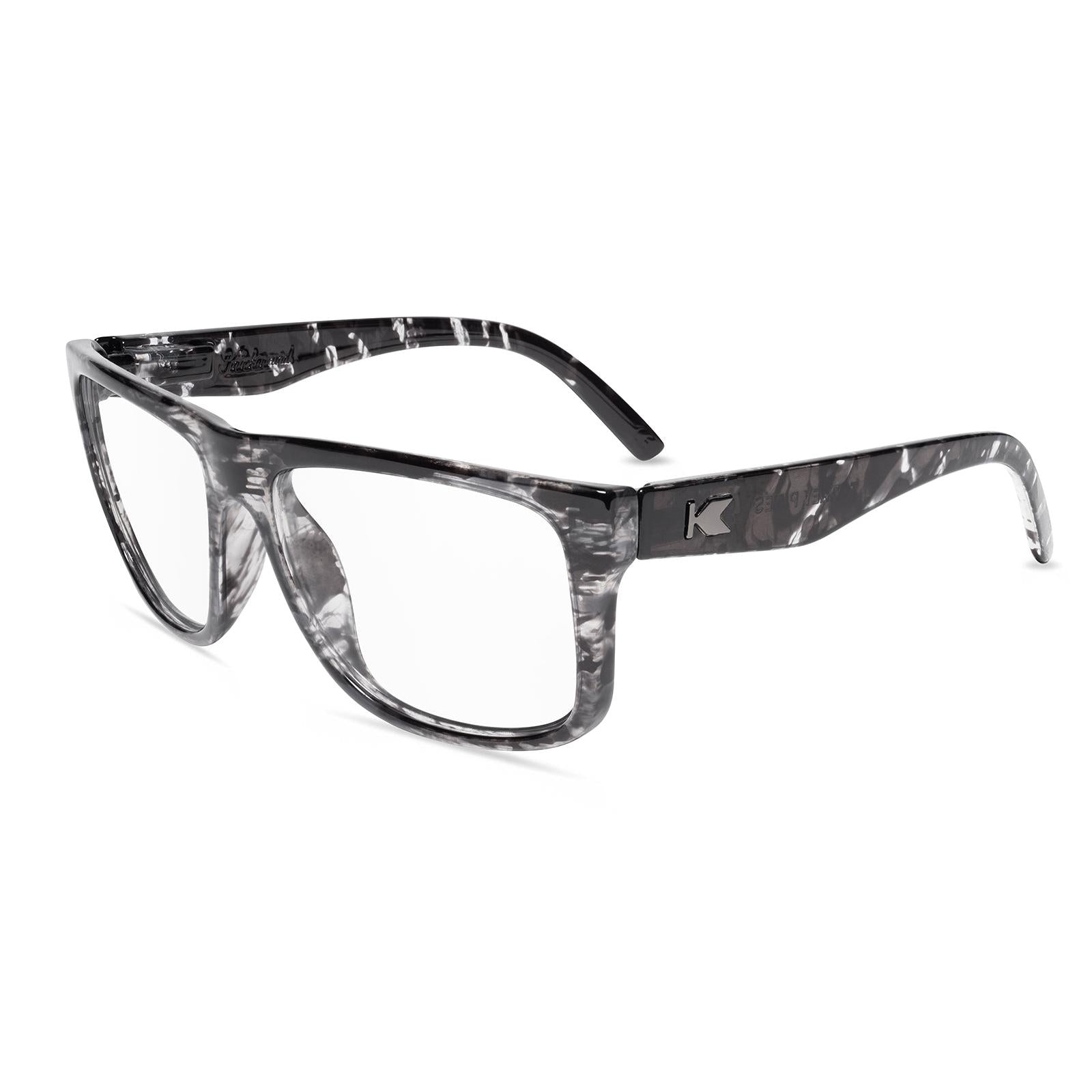 Smoke Signal Torrey Pines Prescription Sunglasses with Clear Lens, Flyover 