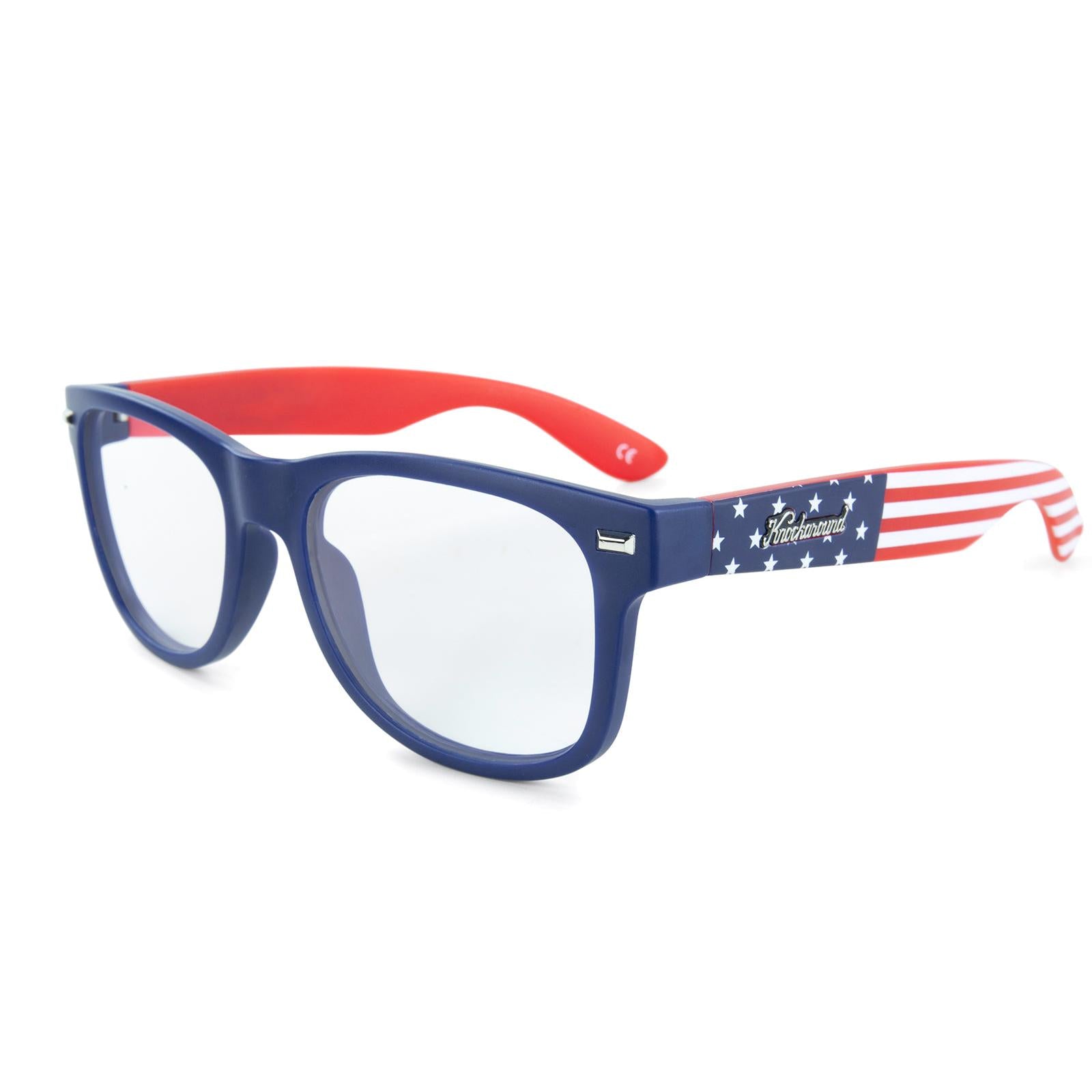 Star Spangled Fort Knocks Prescription Sunglasses with Clear Lens, Flyover 