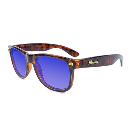 Glossy Tortoise Shell Fort Knocks Prescription Sunglasses with Blue Lens, Flyover