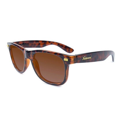 Glossy Tortoise Shell Fort Knocks Prescription Sunglasses with Brown Lens, Flyover 