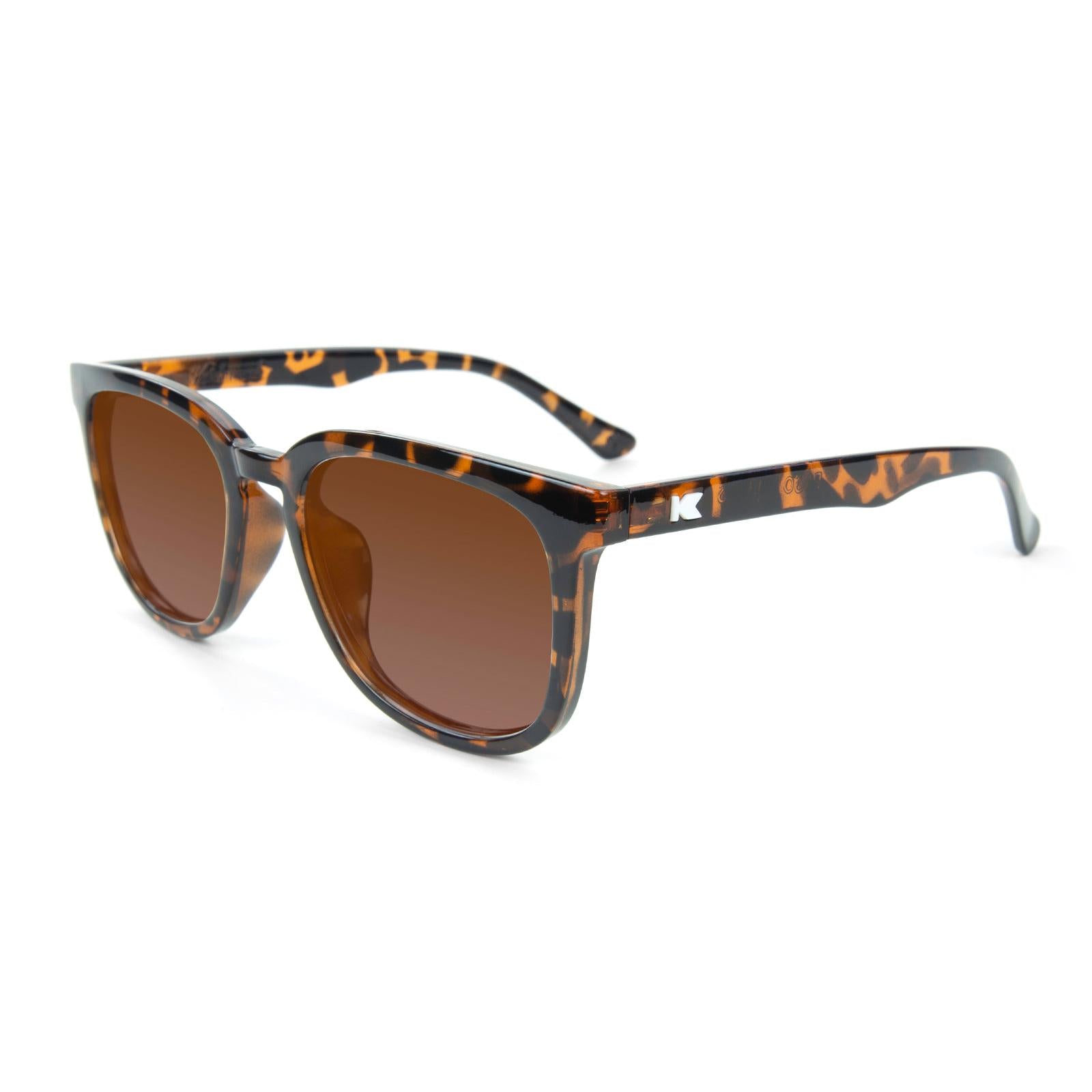 Glossy Tortoise Shell Paso Robles Prescription Sunglasses with Brown Lens, Flyover 