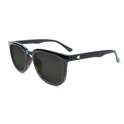 Glossy Black and Tortoise Shell Fade Paso Robles Prescription Sunglasses with Grey Lens, Flyover 