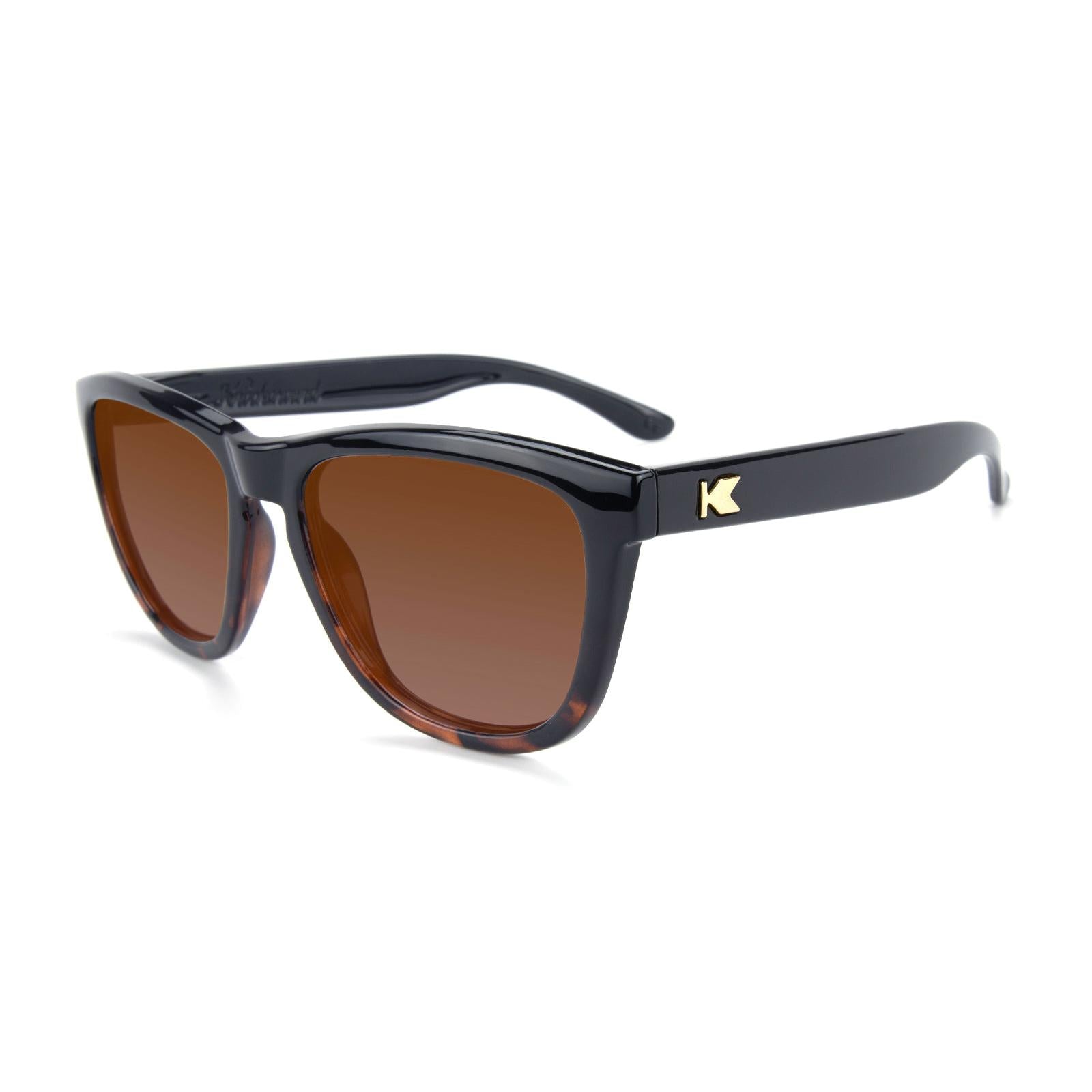 Glossy Black and Tortoise Shell Fade Premiums  Prescription Sunglasses with Brown  Lens, Flyover 